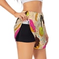 thumbnail image 2 of Disketp Donuts Print Women's Shorts Workout Shorts for Athletic Gym Running Shorts with Phone Pockets Small, 2 of 8