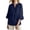 Navy, variant on Women's Summer Tops 3/4 Length Sleeve V-Neck Shirts Dressy Casua Blouses Plus Size Fashion Navy XXL