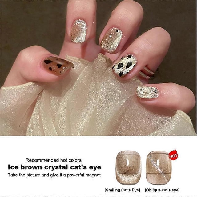 10ML Universal Spar Cat Eye Nail Polish Gel Aurora Rainbow Ice Transparent Soak Off