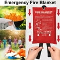 thumbnail image 2 of 2 Pack Large Fire Blanket Fiberglass Emergency Home Retardant 39x39'', 2 of 7