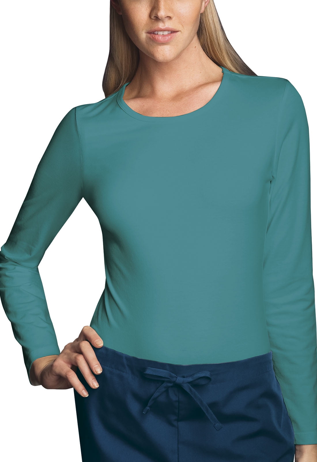 Cherokee Cherokee Workwear Underscrubs for Women Long Sleeve Knit Tee