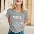 thumbnail image 2 of OSOLU Auntie Is My Name Spoiling Is My Game Shirt For Women Funny Letter Print Tee Aunt Casual T-Shirt Short Sleeve Tee Tops Fashionable Dailywear, 2 of 4