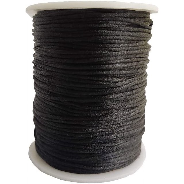 Cordón de satén de nailon de 1,5 mm, hilo trenzado para abalorios, para hacer pulseras, nudos chinos, collares y bisutería