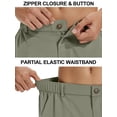 thumbnail image 5 of Tyhengta Men's Hiking Cargo Shorts Lightweight Outdoor Work Shorts for Men Travel Golf Camping Casual with 3 Zipper Pockets Grey green L, 5 of 9
