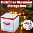 thumbnail image 6 of Christmas Ornament Storage Box with Adjustable Dividers,Store up to 64 3-inch or 36 4-inch Christmas Ornaments, Xmas Storage with Zippered Closure & Two Handles, 6 of 8