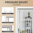thumbnail image 5 of Lilypelle Extra Tall Cat Pet Gate, Adjustable 29.5-32 Inch Width 74.8-96.5 Inch Height, No Drilling Pressure Mounted, Walk Through Swing Safety Double Door Gate for Doorways, Stairs, Kitchen, House, 5 of 8