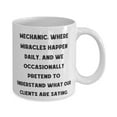 thumbnail image 2 of Mechanic: Where Miracles Happen Daily, And We Occasionally. 15oz Mug, Mechanic Cup, Love Gifts For Mechanic from Colleagues, Mechanic gift ideas, Mechanic gifts for him, Mechanic christmas gifts,, 2 of 2