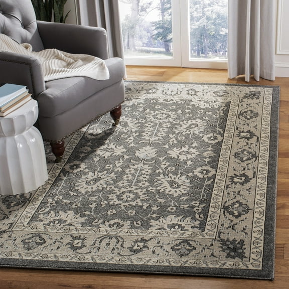 SAFAVIEH Carmel Angjelko Oriental Area Rug, Dark Gray/Beige, 5'1" x 7'6"