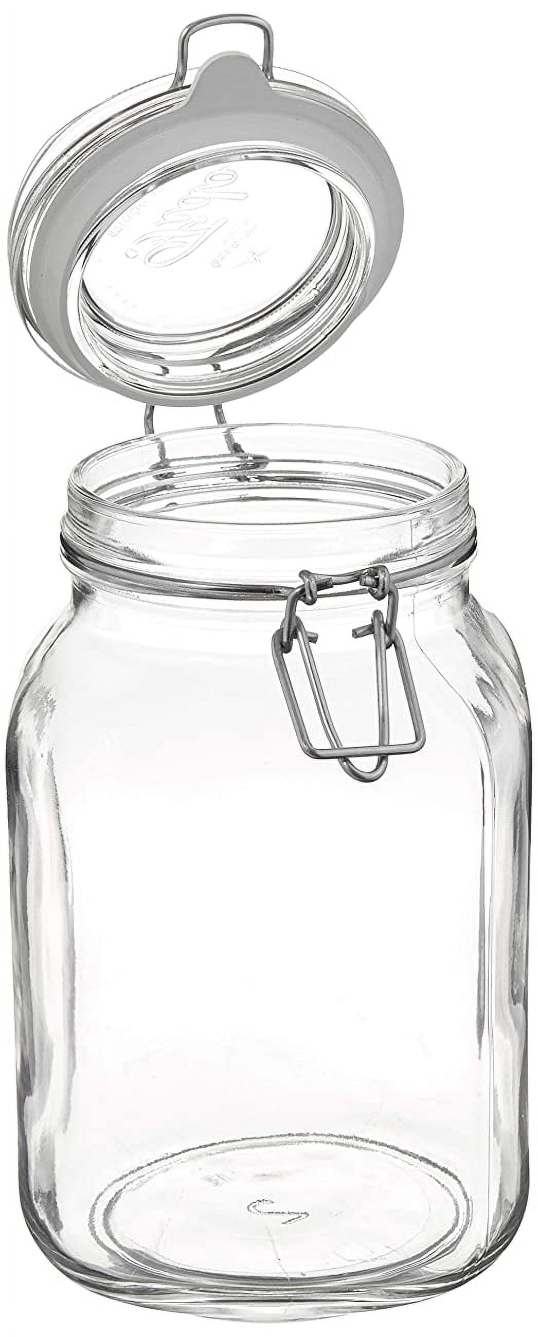 Bormioli Rocco PANDORA Glass Candy Jar 75½ Ounce Cookie Jar (2 Pack)