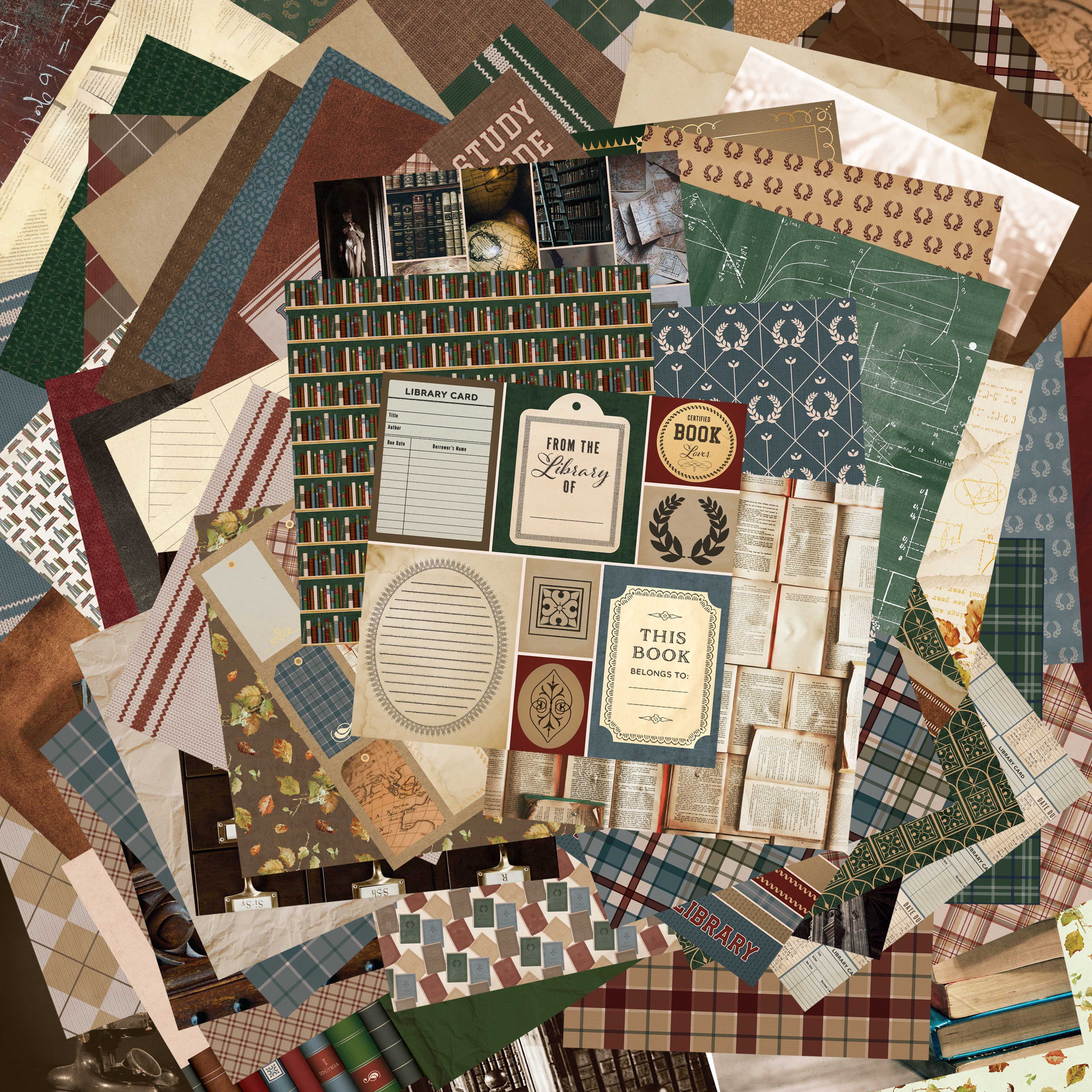 12" x 12" Academia Paper Pad by Recollections - Premium Scrapbook & Crafting Paper for DIY Projects - Card Making - & Decorative Arts - 180 Sheets