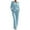 Blue, variant on Women's Trousers Suit 2025 Women's 2025 Fashion Casual Straight Leg Pants Loose V Neck Knit Set
