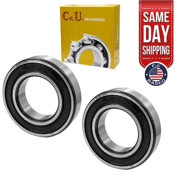 2Pcs 6006-2RS Deep Groove Ball Bearing 30x55x13mm Double Rubber Sealed