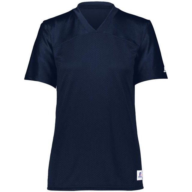 Ladies Solid Flag Football Jersey, Navy - Extra Small