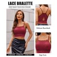 thumbnail image 3 of Avidlove Lace Bralette for Women Sexy Camisoles Crop Tops Bras High Neck Racerback Double-Layered Lingerie S-XXXL, 3 of 6