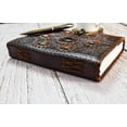thumbnail image 2 of Ajuny Handmade Leather Bound Journal Writing Stone Notebook Lockable 8x6", 2 of 5
