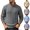 Khaki, variant on Men's & Big Men's Cable Knit Half Zip Pullover Sweater Mock Neck Casual Jumper with Elbow Patches Long Sleeve Autumn Winter Tops
