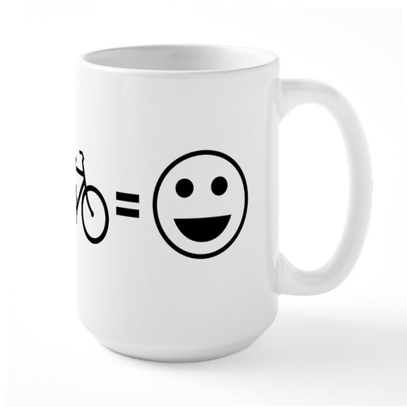 CafePress - Mountain Biking - 15 oz Ceramic Large White Novelty Mug