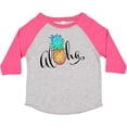thumbnail image 3 of Inktastic Aloha- in cursive with pineapple rainbow colors Boys or Girls Toddler T-Shirt, 3 of 5