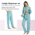 thumbnail image 4 of YUSHOW Womens Flannel Pajamas Long Sleeve Pjs Set for Women Soft Comfy Sleepwear with Long Pants Cotton Pj Loungewear Set, 4 of 7
