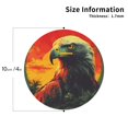 thumbnail image 2 of KLL Drink Coasters Set Round Shape of 4,PU Leather Absorbent Coasters Set Decorative Coffee Cup Coasters Housewarming Gift for Home Decor-Hawaiian Style Bald Eagle, 2 of 5