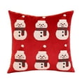 thumbnail image 2 of 18x18 in cottons embroidered Christmas pillow cover for winter decor beds sofas cushions cars lights up festive atmospheres, 2 of 6