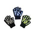 thumbnail image 1 of Guantes Evridwear para niños, cálidos y elásticos, para invierno, 3 pares, 1 of 7