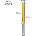 thumbnail image 5 of 2 Pcs 8mm Router Bit Wood Router Flutes Extra Long Straight Straight Woodworking Milling Cutter Wood Engraving Tool Cutter Knife, 5 of 5