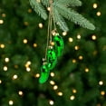 thumbnail image 2 of Northlight 8.5" Green Shiny Pickle Cluster Trio Glass Christmas Ornament, 2 of 5