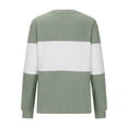 thumbnail image 4 of STETMN Women's Color Block Sweater Striped Crewneck Loose Pullover Top Knitted Long Sleeve Shirts, 4 of 6