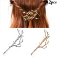 thumbnail image 4 of 2PCS Tree Branch Hair Pin Solid Color Metal Hair Clip Hair Barrette Bobby Pin, 4 of 10