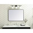 thumbnail image 2 of Soft corner metal rectangular mirror 30x40 inch in Black, 2 of 5
