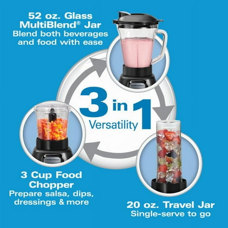 Hamilton Beach - MultiBlend 51-Oz. Blender - Black