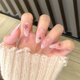 thumbnail image 1 of 24 Pcs Sweet False Nail Star Polkas Dots Artificial Nail Full Cover Stick on Nail French Tip Press On Nail for Woman, 1 of 4