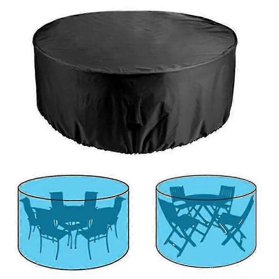 New Round Terrace Furniture Cover, 100% Waterproof Outdoor Table And Chair Cover, Outdoor Furniture Cover, Anti Fading Cover, Anti Ultraviolet