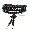 thumbnail image 4 of [Wooden Sandalwood Bead Prayer Bracelet] Sandalwood 108 Prayer Bead Bracelet with 6Mm Wooden Beads,Black, 4 of 19