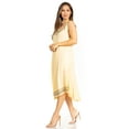 thumbnail image 3 of Sakkas Everyday Essentials Caftan Tank Dress / Cover Up - Orange Cream / Black - One Size, 3 of 5