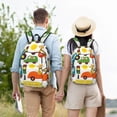 thumbnail image 6 of Balery Transports with Animals Vintage Canvas Backpack for Men and Women - Large Capacity, Durable Travel Laptop Bag for School, Work, Hiking, and Outdoor Activities, 6 of 7