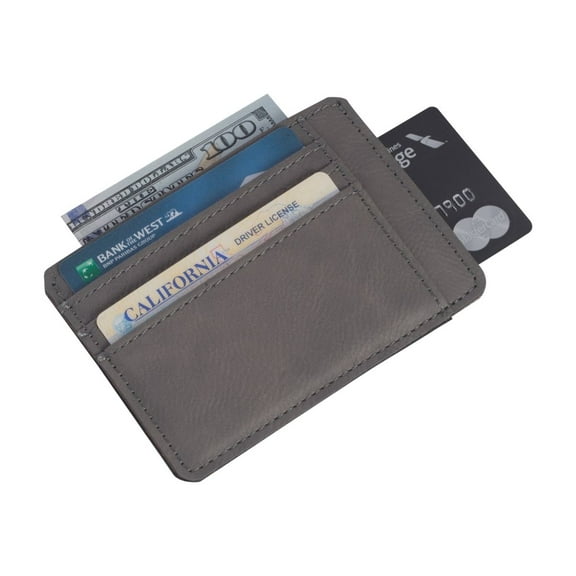 Bey-Berk UC103G - Card holder - leatherette - gray