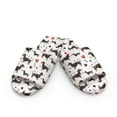 thumbnail image 2 of COEQINE Dachshund Heart Womens Fuzzy Slippers House Shoes Open Toe Indoor Slippers Soft Lightweight Quiet Fluffy Slides Machine Washable Footwear for Ladies Her Mom, 38-39, 2 of 7
