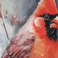 thumbnail image 4 of Coolnut Shower Curtain Red Bird Bathroom Decor Watercolor Shower Curtain Sets Fabric Cloth Bathroom Curtains with Hooks 60x72 Inch, 4 of 6