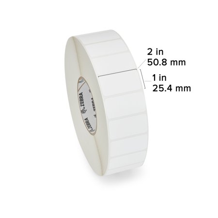 UPC: 0663056004264 | Zebra PolyPro 4000D Direct Thermal Labels  2  x 1  Label  1  Core  350 Labels Per Roll  36 Rolls