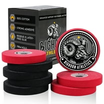 Bighorn Athletics Jiu Jitsu Finger Tape, 0.5-Inch x 45-feet, 8-Rolls (Black & Red)