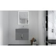 thumbnail image 5 of Nile 24" Gray Wood Floating Vanity with Gray Top and Chrome Trim, 5 of 10