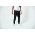 thumbnail image 4 of RiverBlue Men's Black Fleece Jogger Sweatpants with Zipper Pockets, Elastic Hemmed Cuff Bottoms and Rope Cord Drawstring,, 4 of 8