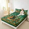 thumbnail image 4 of jejeloiu Gothic Romantic Bed Sheets,Skull Skeleton King Sheets,Tropical Cactus Floral Sheet Set For Children,Ultra Soft Home Decor,4 Pieces, 4 of 7