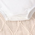 thumbnail image 5 of Sngxgn Baby Girls Ruffle Bodysuit Solid Long sleeved Onesie Casual Plain Blouse Romper(Blue,90), 5 of 8