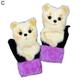 thumbnail image 2 of Women Girls Gloves Warm Soft Cute Cat Plush Convertible Flip Top Winter Fingerless Thick Mittens for Teen, 2 of 8