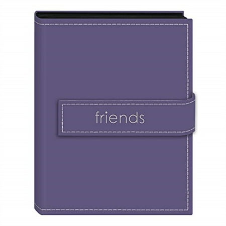 Pioneer Photo Albums EXP-46/LF Pioneer Embroidered Magnetic Strap Sewn Leatherette Cover Mini Photo Album, Friends