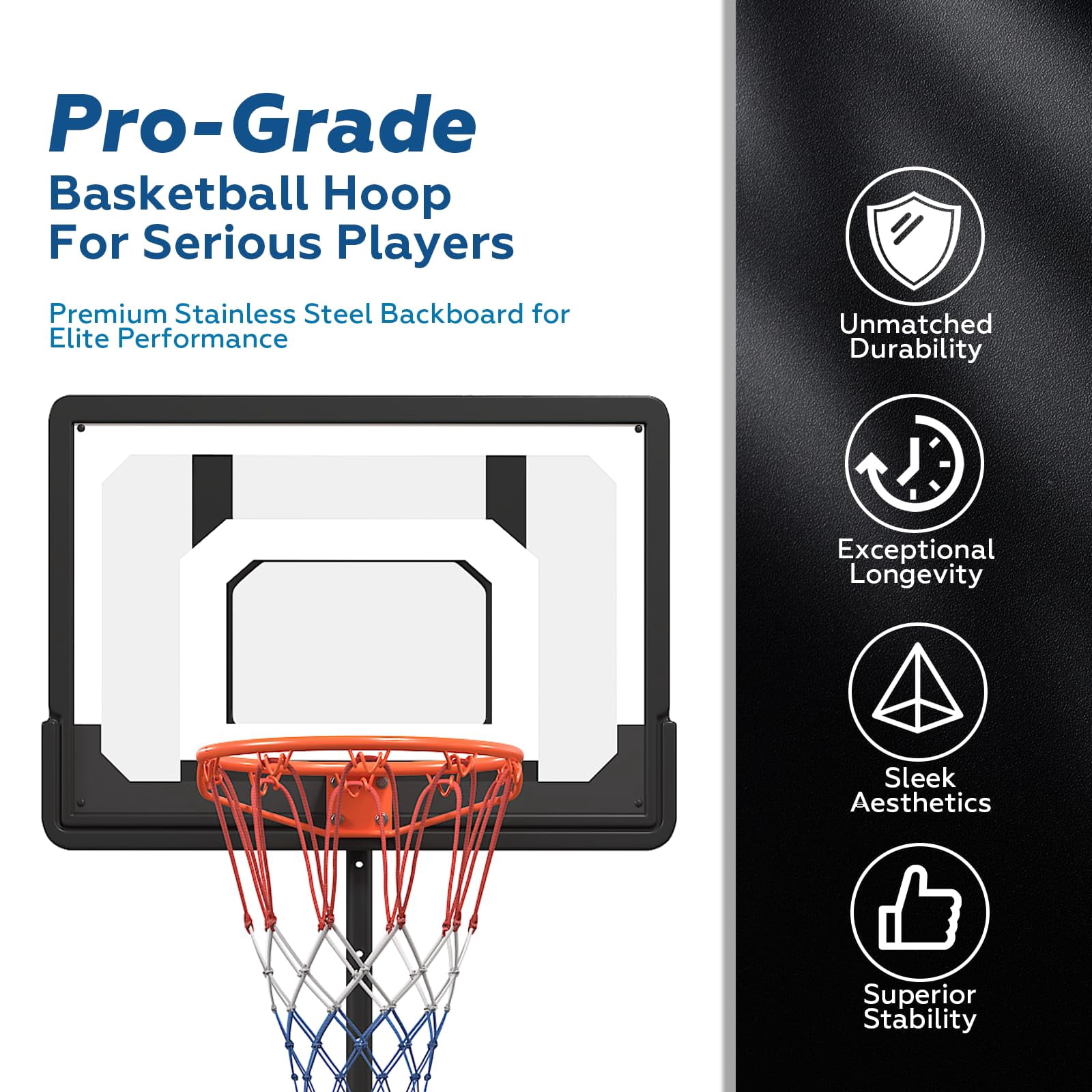 Bezliving Pool Basketball Hoop, Height Adjustable 3.9" to 6.9", Black PE Frame, Water Base, Includes Air Pump, 8-Inch Rubber Ball, Indoor & Outdoor Use