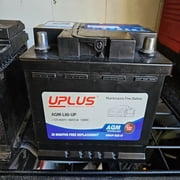 UPLUS Group Size 47 AGM Car Battery,H5 L2 12V 60Ah 660CCA 100RC Maintenance Free Start and Stop Automotive Replacement Battery,9.53 x 6.89 x 7.48 in